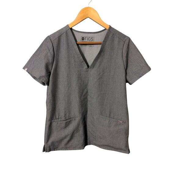 FIGS Casma Graphite Gray 3-Pocket Scrub Top FW1100 Technical Collection SMALL H - Picture 1 of 9